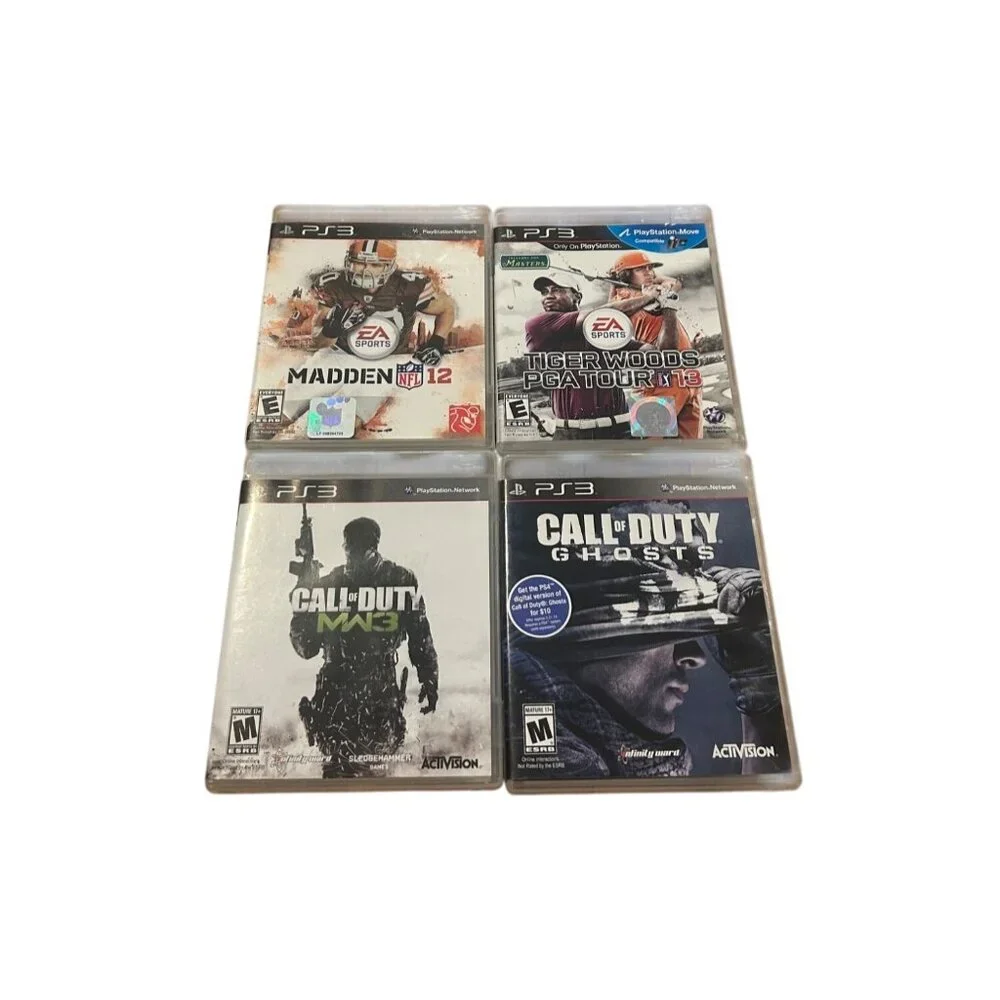Lot of 4 Sony PlayStation 3 Video Games Call of Duty Tiger Woods Madden